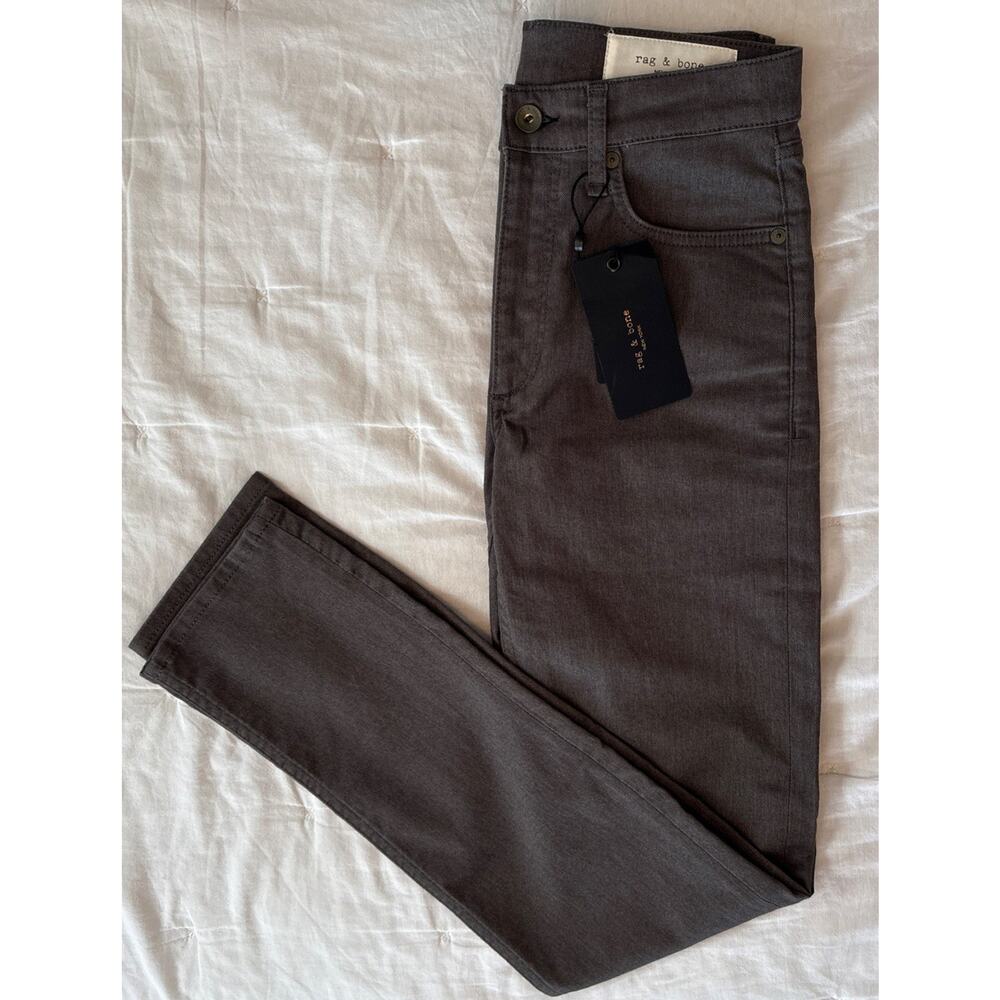 NWT Rag & Bone Slim Fit 2 Mens 28x32 Brushed Twill Chino Jeans Stretch Charcoal